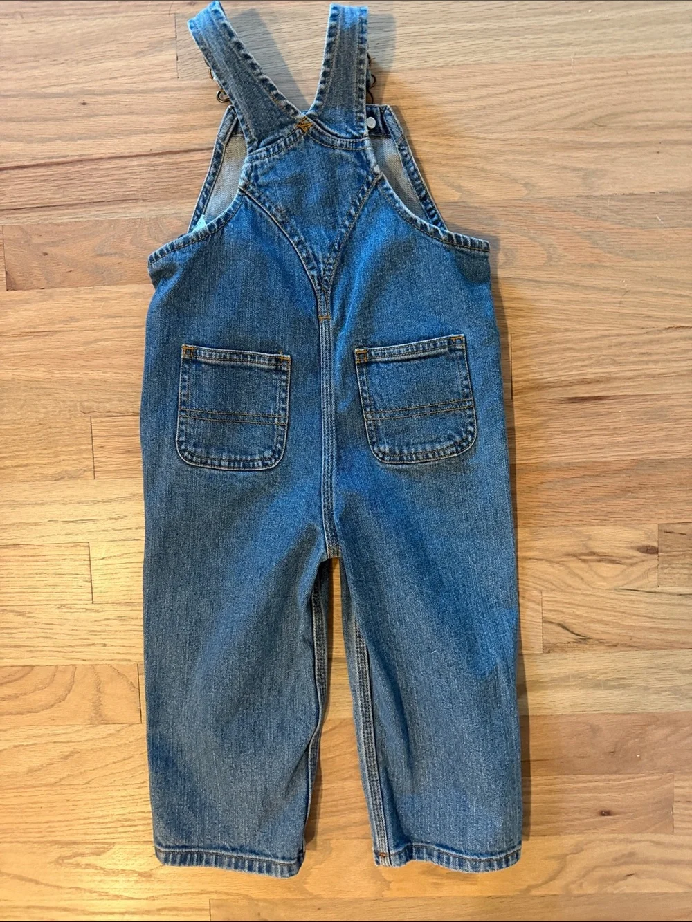 Carhartt Kids Denim Bib Overalls Blue Adjustable Carpenter Toddler Boys  Size 2T